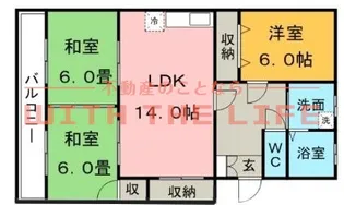 エスぺランクレール長門石【105号号室】の間取り