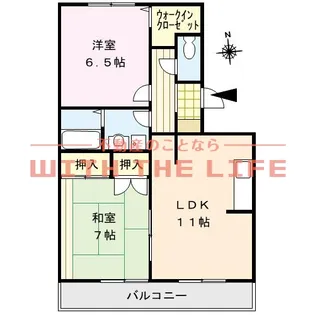 ドミールパーク江崎【302号号室】の間取り