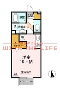 エントラール【A202号号室】の間取り
