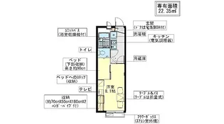 パルマハイツ【105号号室】の間取り
