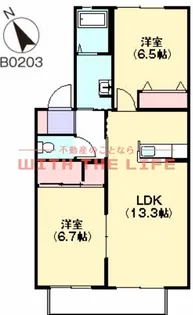 メジンK【B203号号室】の間取り