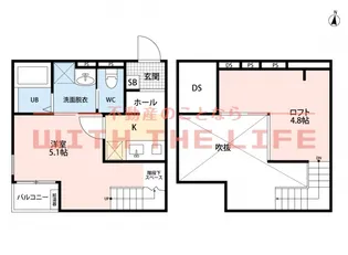 1Kの間取り画像