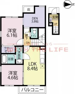 スウィートベル【202号号室】の間取り