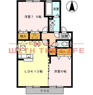 アンシャンテ【103号号室】の間取り