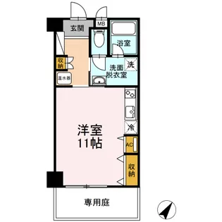 ザ・ライフ南久留米スタイル【101号号室】の間取り