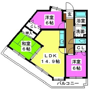 メゾンドール荒木【103号号室】の間取り
