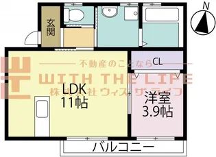 シャンドゥ・フルール【B105号号室】の間取り