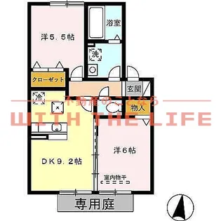 ラトンラヴール【Ⅰ102号号室】の間取り
