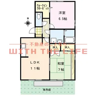 ドミールパーク江崎【101号号室】の間取り