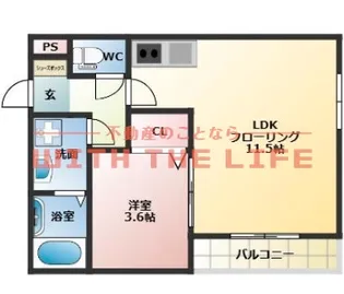 THE NOBLES(ザノーブルス)久留米中央【203号号室】の間取り
