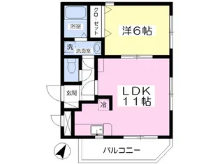 コーポサンフレンズ【102号号室】の間取り