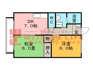 フォブール合川【203号号室】の間取り