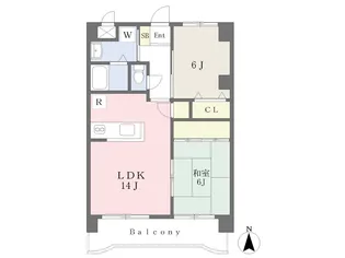 プレステージ百年公園前【102号号室】の間取り