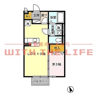 グランドソレーユ東合川【201号号室】の間取り