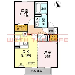 セジュールアルジェント【B107号号室】の間取り