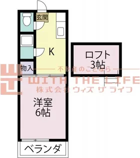 メゾンとびかた【201号号室】の間取り