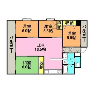 ライフ・モア久留米【501号号室】の間取り