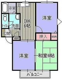 ファミールハイツこもりの【B205号号室】の間取り