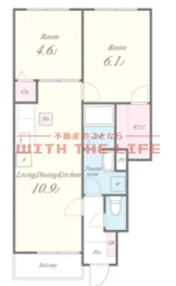 ポムダムール【109号号室】の間取り