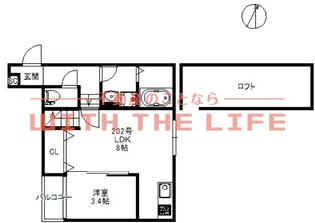 elle小郡【202号号室】の間取り