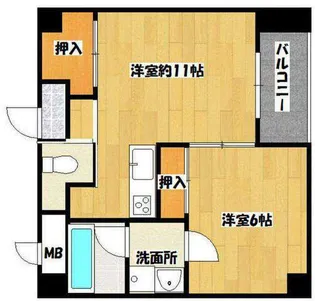 すかる梅満【601号号室】の間取り