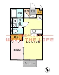 グランドソレーユ東合川【101号号室】の間取り