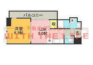 リード中央町【709号号室】の間取り