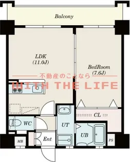 レジデンス東櫛原【802号号室】の間取り