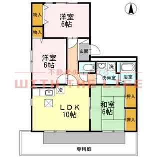 バティール西小森野【A101号号室】の間取り