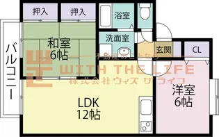 セジュールIMAMURA(イマムラ)【C110号号室】の間取り