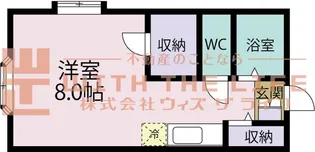 アヴェニール御井【1-E号室】の間取り