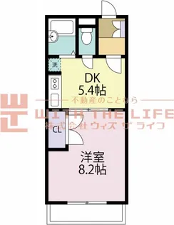 ワンバイワン【107号号室】の間取り