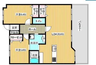 コアマンションフェスティオ久留米【1109号室号室】の間取り