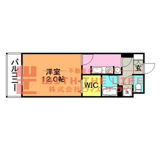 1DKの間取り画像