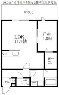 ファーデンベルク鳥栖【102号号室】の間取り