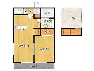 インサイド八女【201号号室】の間取り