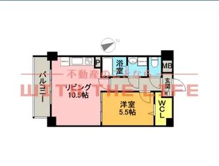 モントーレヒルズ東櫛原【5階】の間取り