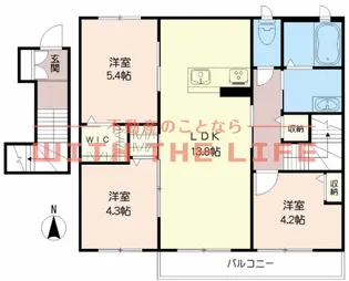シャーメゾン善導寺【203号号室】の間取り