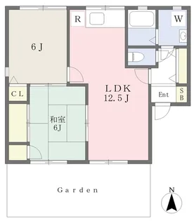 ドエリング朝妻【102号号室】の間取り