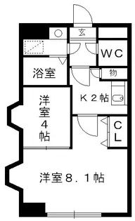 エスペランサ壱番館【401号号室】の間取り
