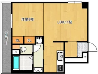 グリーンマンション中央【201号号室】の間取り