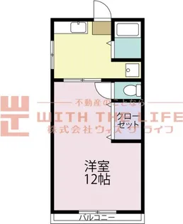 1DKの間取り画像