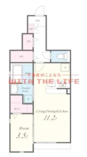 ウィリングブリス【A102号号室】の間取り