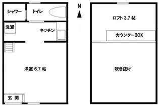 サンマリノ豆津【I 号号室】の間取り