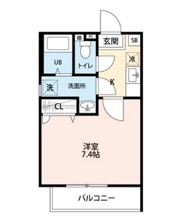 クレフラスト久留米大【B102号号室】の間取り