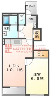 グランディール中広【101号号室】の間取り