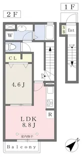 サフィール【205号号室】の間取り