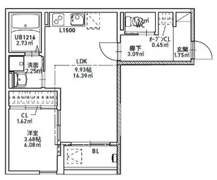 pionierⅠ【102号号室】の間取り