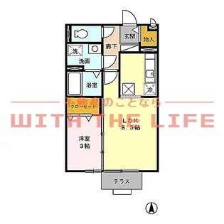 セジュールシャイニング【A101号号室】の間取り