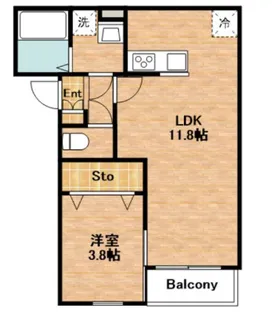 リタリッチ【102号号室】の間取り